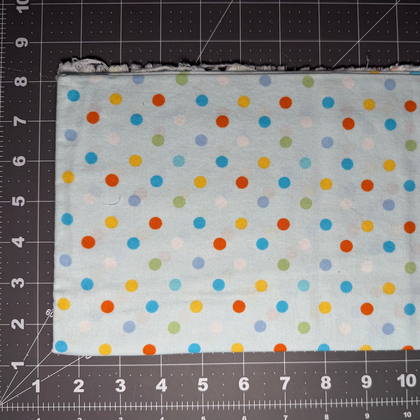 Sample Sale Collar - multi colored dots on light blue