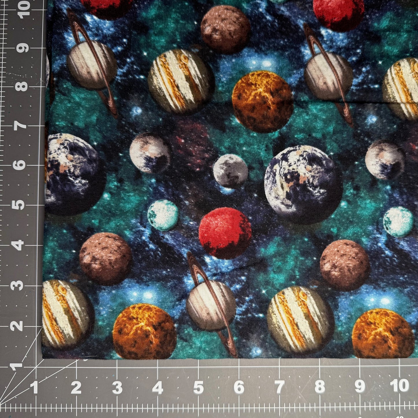 Sample Sale Collar - LARGE planets galaxy fabric