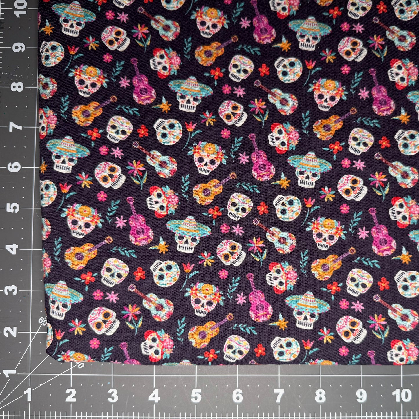 Sample Sale Collar - Sugar skulls and guitars