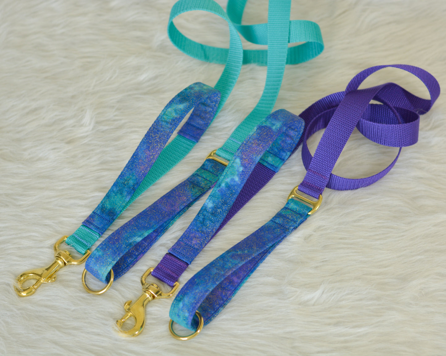 Hybrid Dog Leash - Fabric Handle with a Webbing Base (Pick your fabric & webbing!)