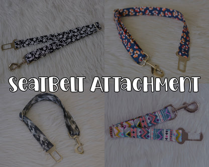 Dog Seat Belt Attachment - Pick your fabric!