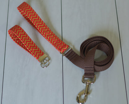 Hybrid Dog Leash - Fabric Handle with a Webbing Base (Pick your fabric & webbing!)
