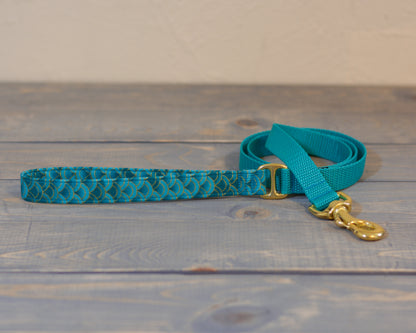Hybrid Dog Leash - Fabric Handle with a Webbing Base (Pick your fabric & webbing!)