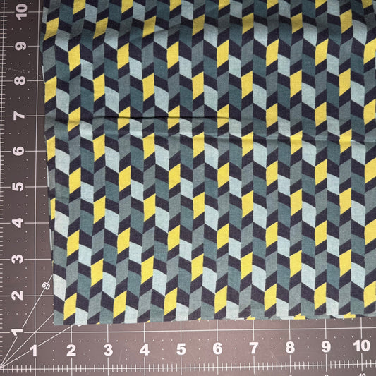 Sample Sale Collar - Green and blues/teal geometric pattern