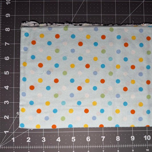 Sample Sale Collar - multi colored dots on light blue