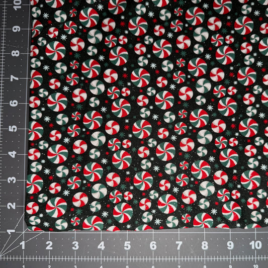 Sample Sale Collar - Christmas candy on black sparkly