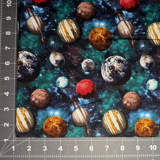 Sample Sale Collar - LARGE planets galaxy fabric