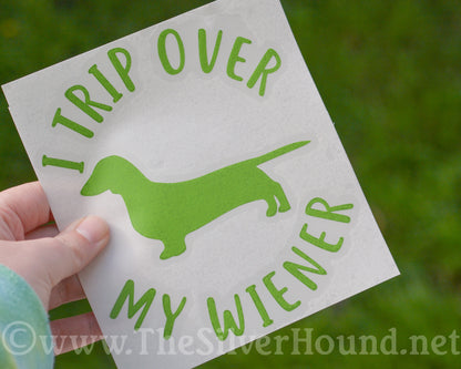 I Trip Over My Wiener (Decal)