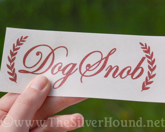 Dog Snob w/Wreaths (Decal)